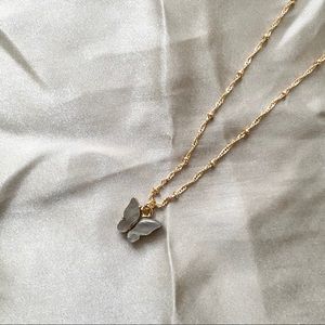 butterfly acrylic necklace